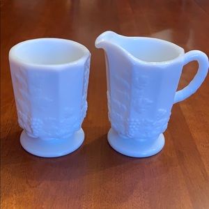 Westmoreland Milkglass Sugar and Creamer Set
